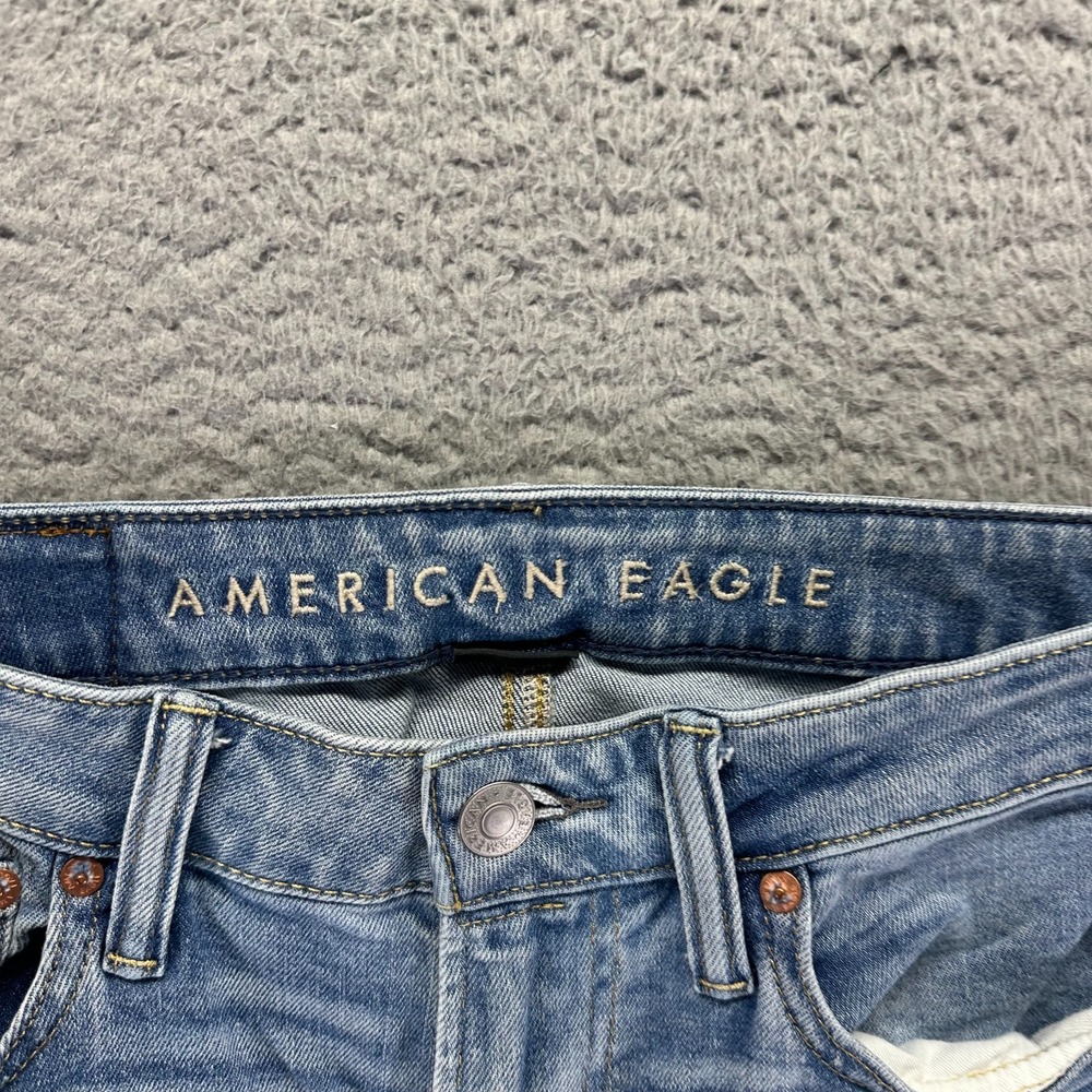 American Eagle Outfitters Jeans Mens 30x32 Blue Cotton Denim Straight Leg Slim - Picture 3 of 11